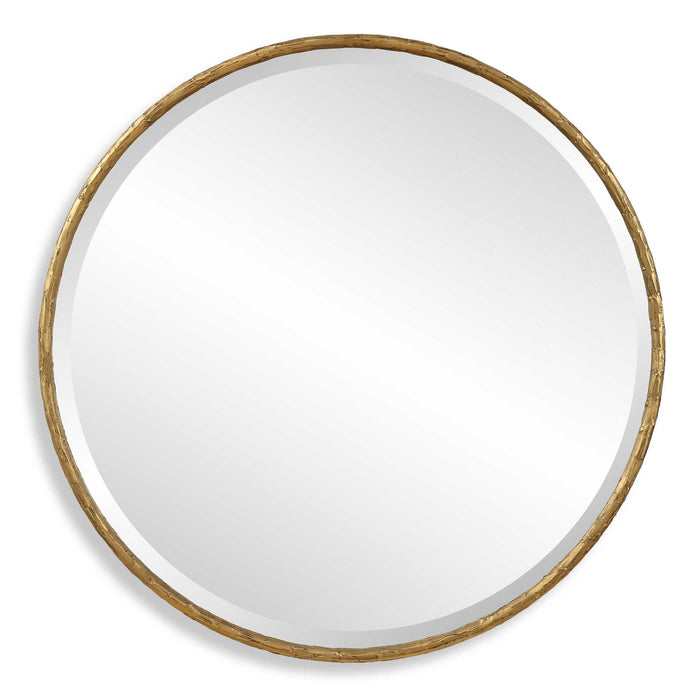 Sutton - Aged Gold Round Mirror