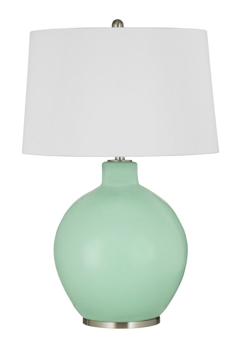 Aruba - Table Lamp - Pastel Mint Green / Silver Detailing