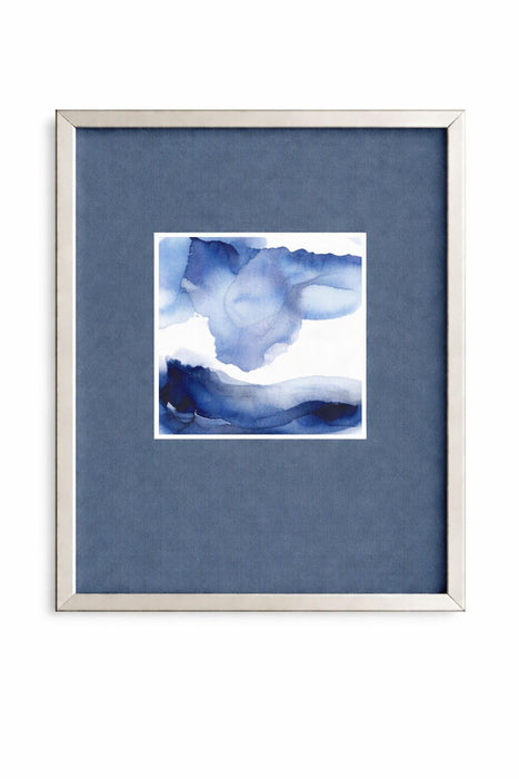 Bleu Beat IV Framed Print - Blue
