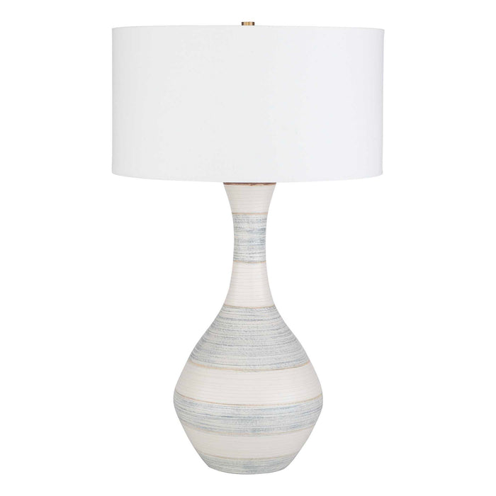 Potter - Table Lamp - Striped Ivory Blue