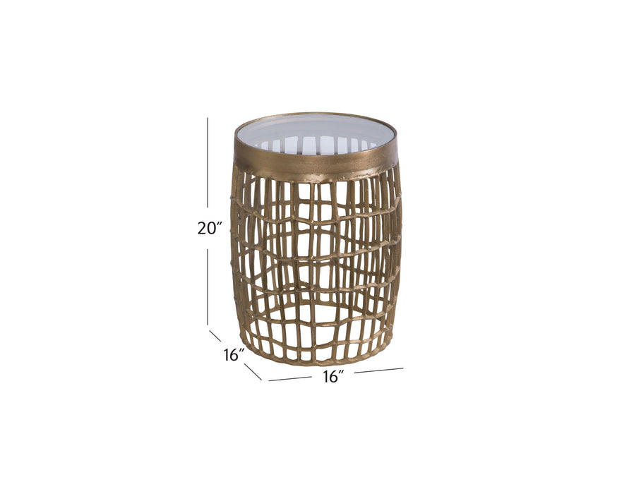 Harper - Accent Table - Antique Brass