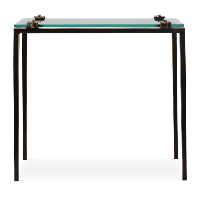 Averona - Glass Top Accent Table - Bronze