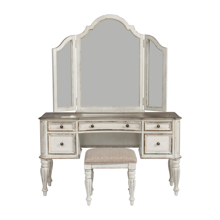 Magnolia Manor - 3 Piece Vanity Set - Antique White