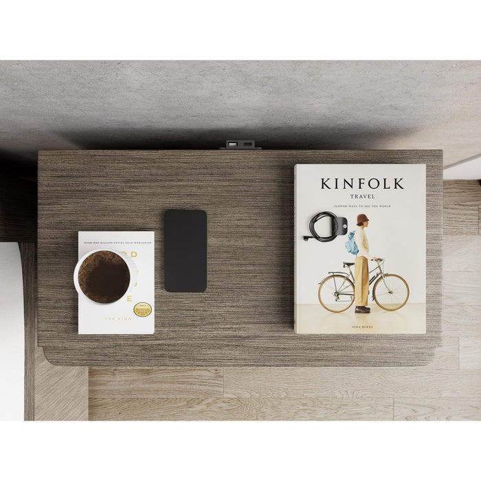 Sariel - 3 Drawer Nightstand - Dark Brown