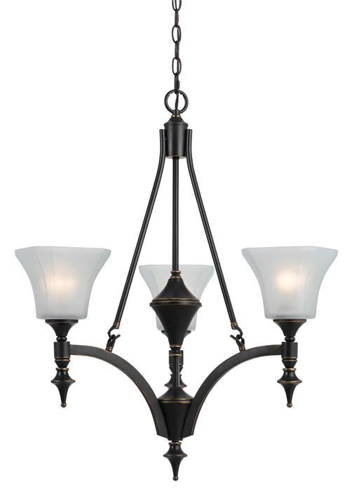 Rockwood - 29" Height Iron Chandelier - Dark Bronze - Iron & Glass
