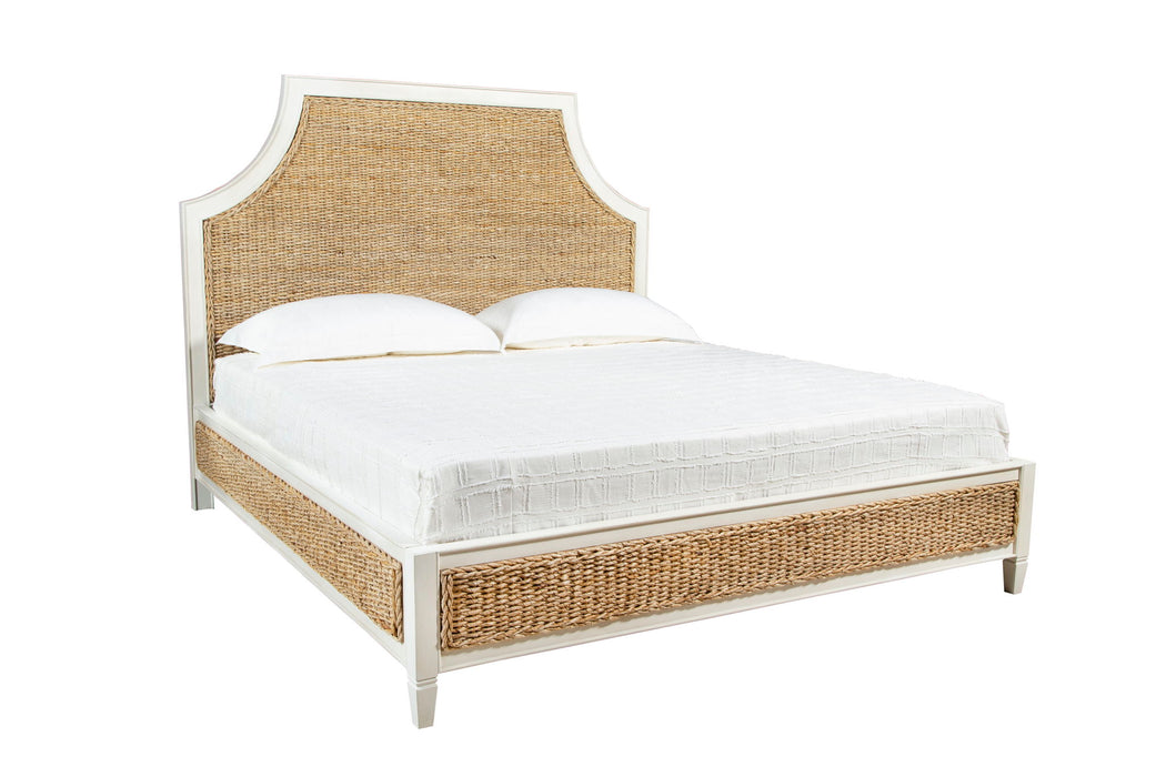 Priscilla - King Bed - White / Light Brown