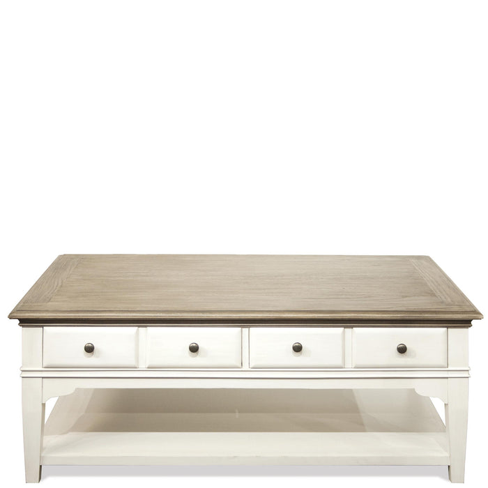Myra - Leg Coffee Table - Natural / Paperwhite