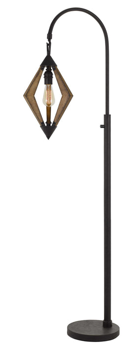 Valence - 67" Height Metal and Pine Wood Floor Lamp - Black & Wood
