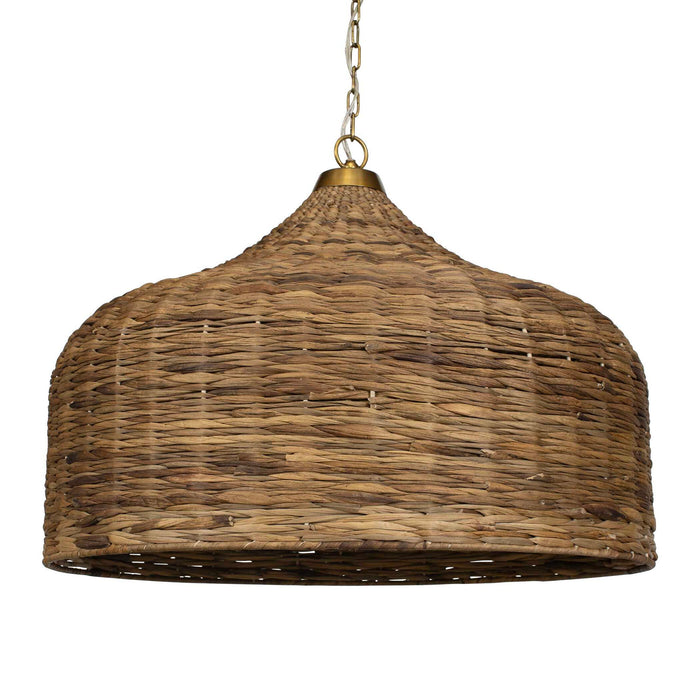 Tauranga - Seagrass 5 Light Pendant - Light Brown