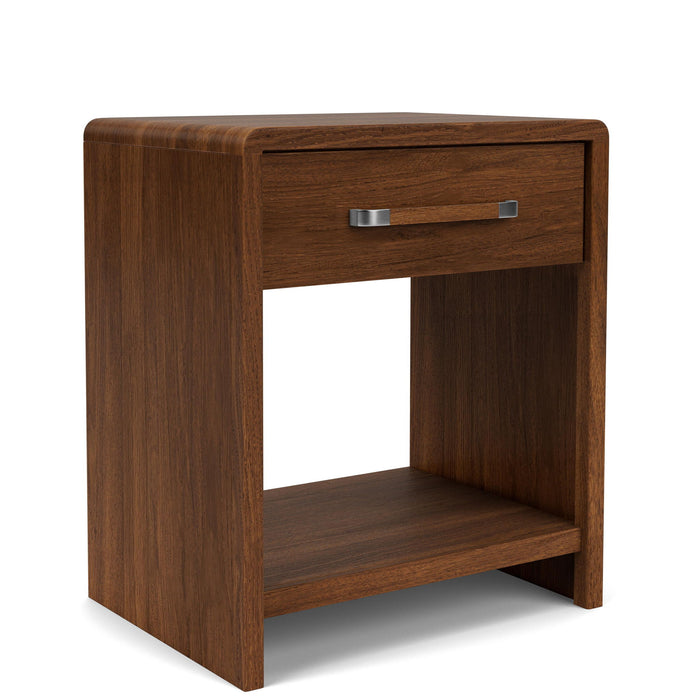 Elsie - 1 Drawer Nightstand - Dark Brown