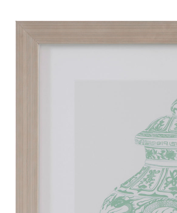 Mint Vases II Framed Print - Green / Beige