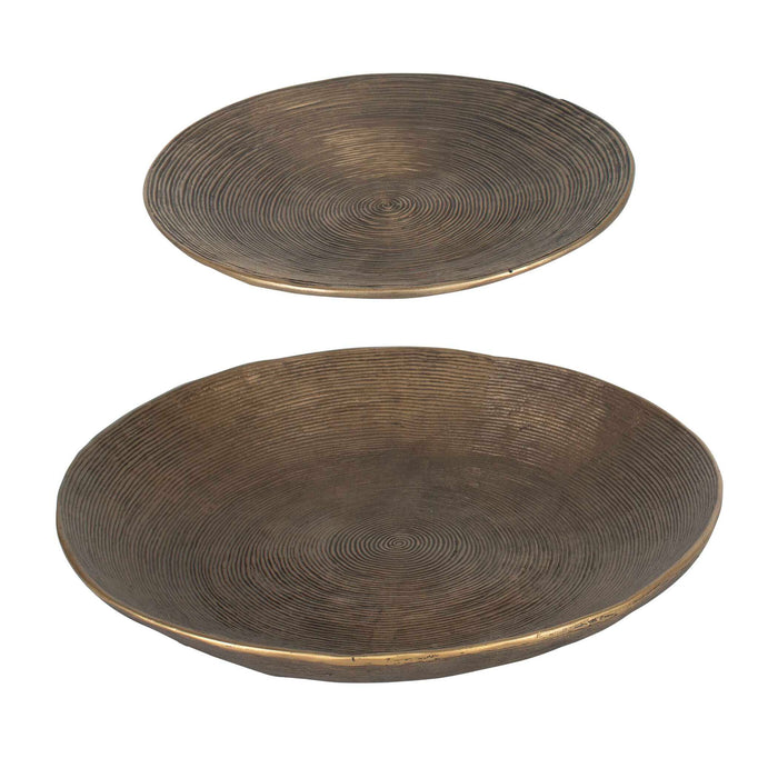 Stratum - Round Bowls (Set of 2) - Brass