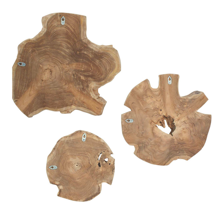 Kalani - Wood Outdoor Wall Art (Set of 3) - Light Brown