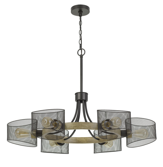 Dronten - Chandelier - Wood & Black