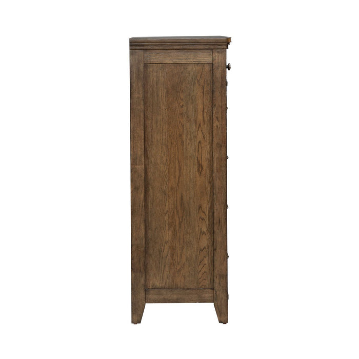 Carolina Park - 5 Drawer Chest - Amber Brown