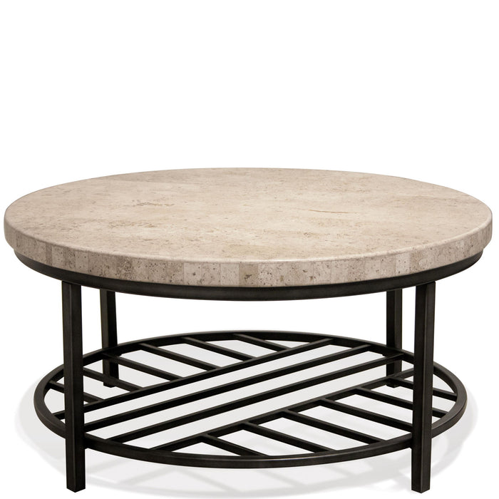 Capri - Round Coffee Table - Alabaster Travertine