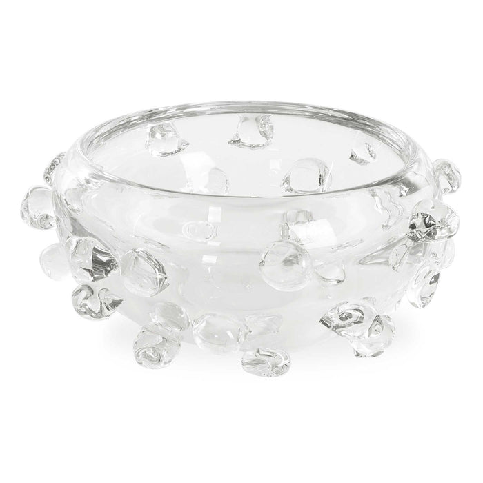 Aura - Clear Glass Bowl - White