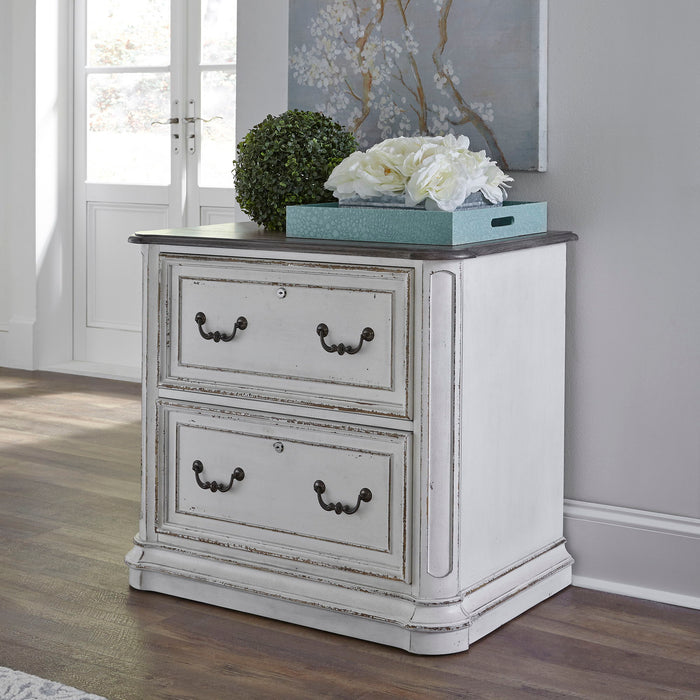 Magnolia Manor - Jr Executive Media Lateral File - Antique White