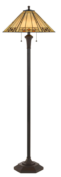 Tiffany - 60" Height Resin Floor Lamp - Matte Black