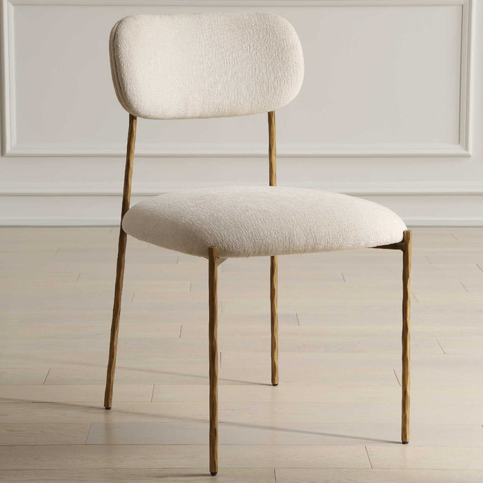 Capture - Dining Chair (Set of 2) - Gold / White