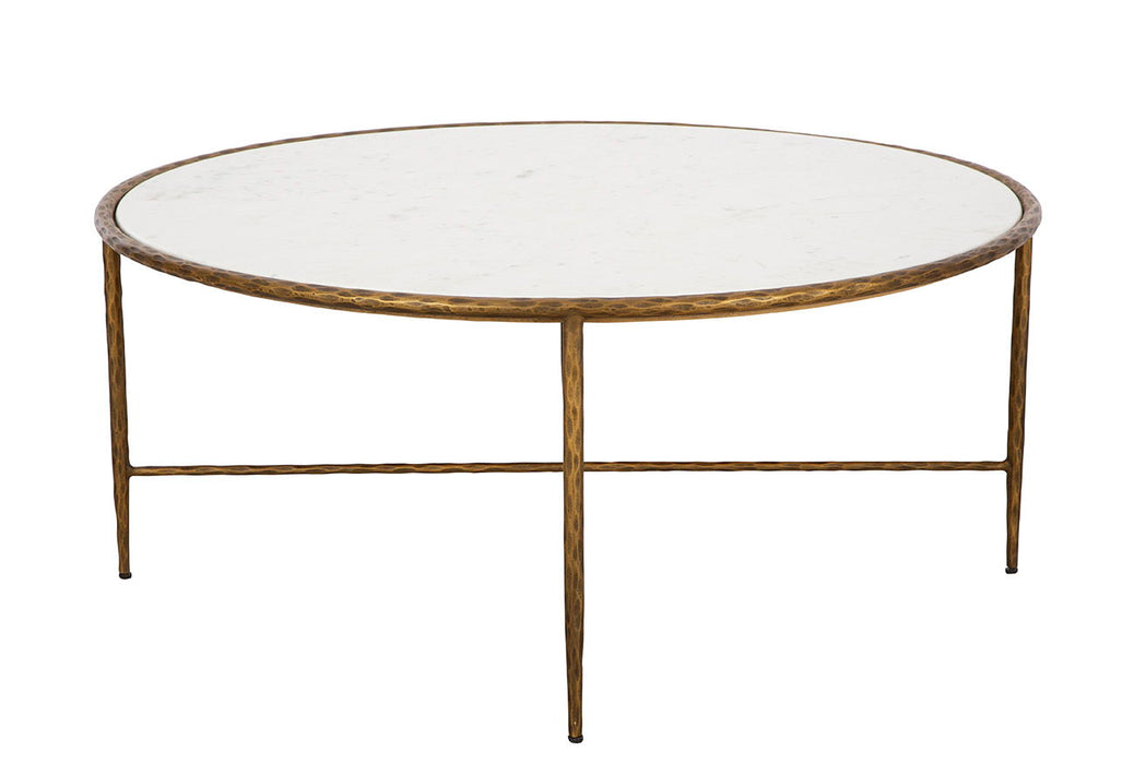 Evelyn - Coffee Table - White / Gold