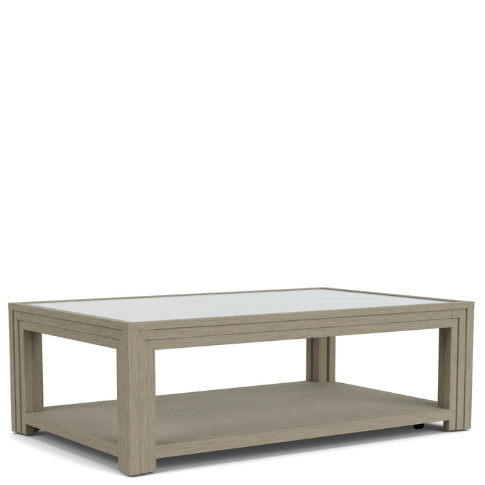 Wilde - Rectangular Glass Top Coffee Table - Light Brown