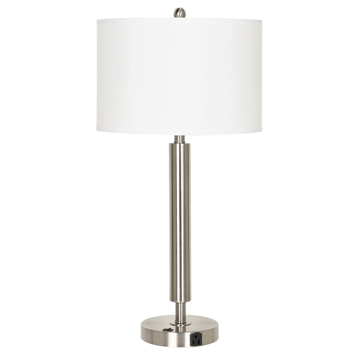 Hotel - 30" Height Metal Table Lamp - Brushed Steel