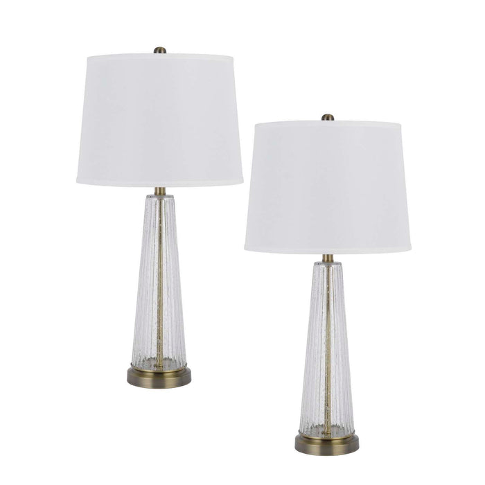 Huxley - 30.5" Height Glass Table Lamp (Set of 2) - Antique Brass