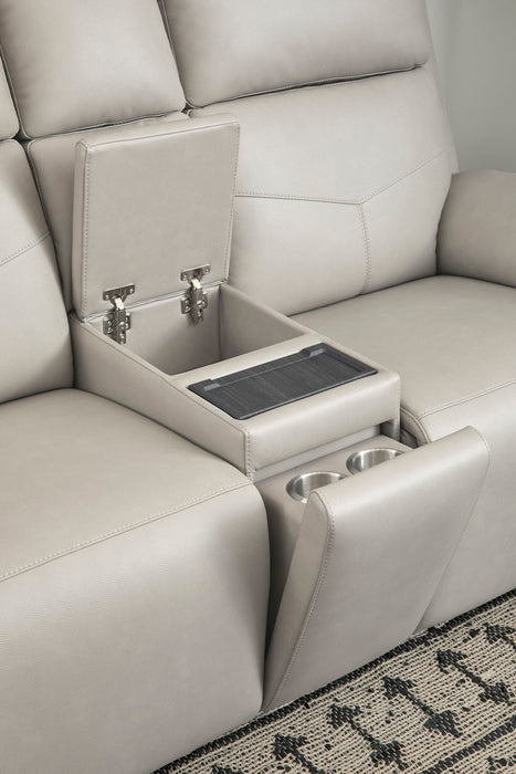 Vernon - Power Reclining Loveseat With Console, Power Headrests, Lumbar, Heat & Massage
