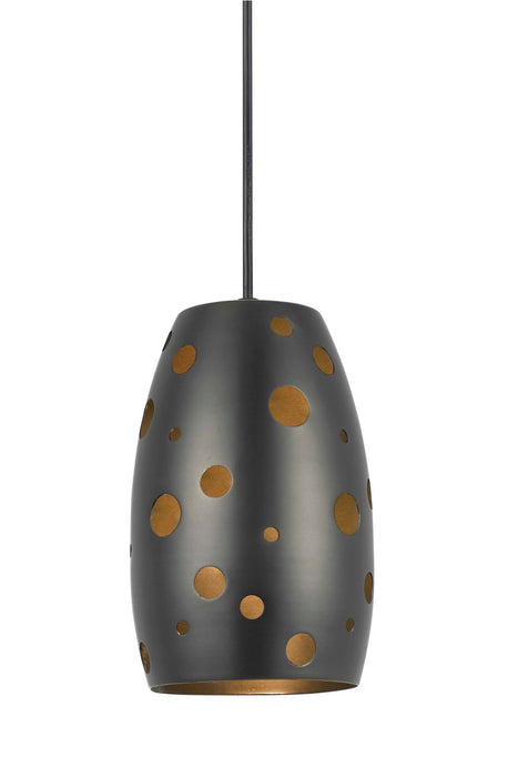 9.5" Height Metal Pendant - Brushed Steel