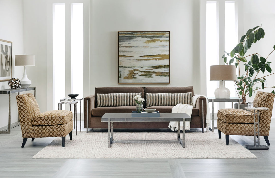 Chapman - Mixed Media Rectangle Cocktail Table - Pearl Silver