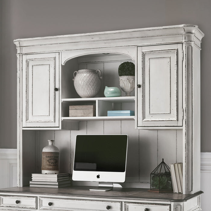 Magnolia Manor - Jr Executive Credenza Hutch - Antique White