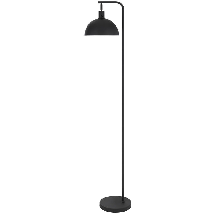 Koepel - Metal Floor Lamp With Dome Metal Shade - Black