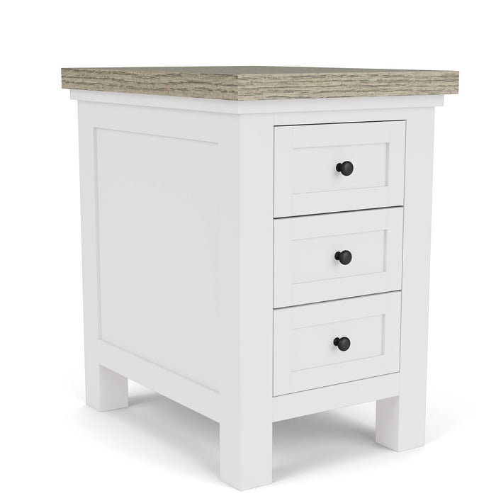 Cora - Chairside Table - Cloud / Fog