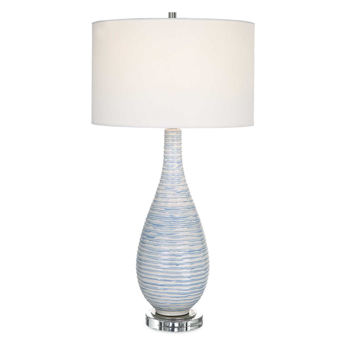 Clariot - Ribbed Table Lamp - Blue