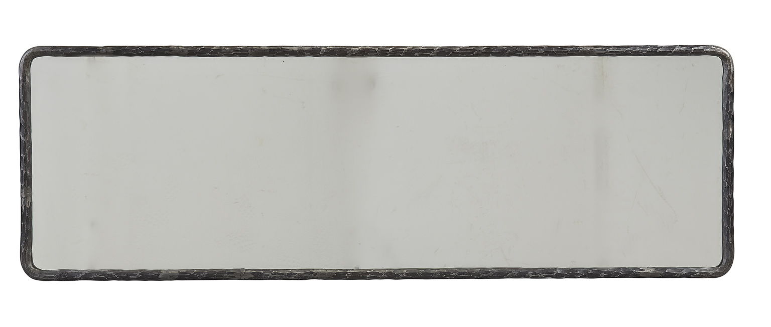 Hammered Iron Edge Full Mirror - Dark Gray