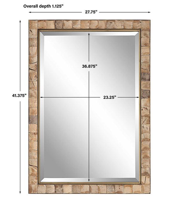 Cocos - Coconut Shell Mirror - Light Brown