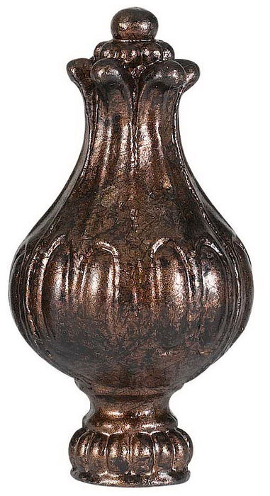3" Height Metal Cast Finial - Rust