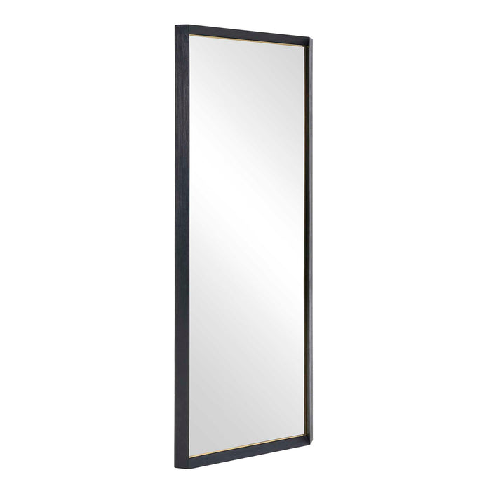 Stenton - Tall Wooden Mirror - Black
