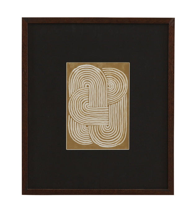 Neutral Strokes III Framed Print - Black