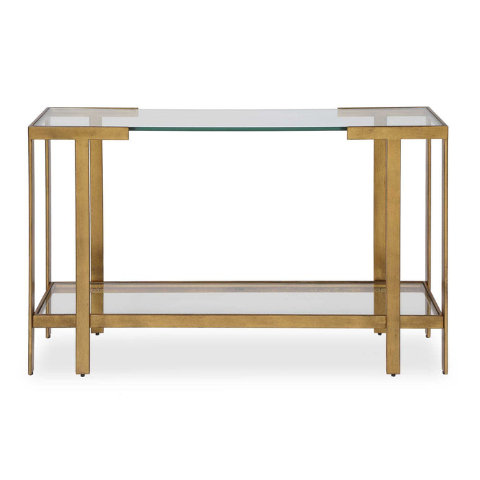 Kendrick - Glass Console Table - Gold