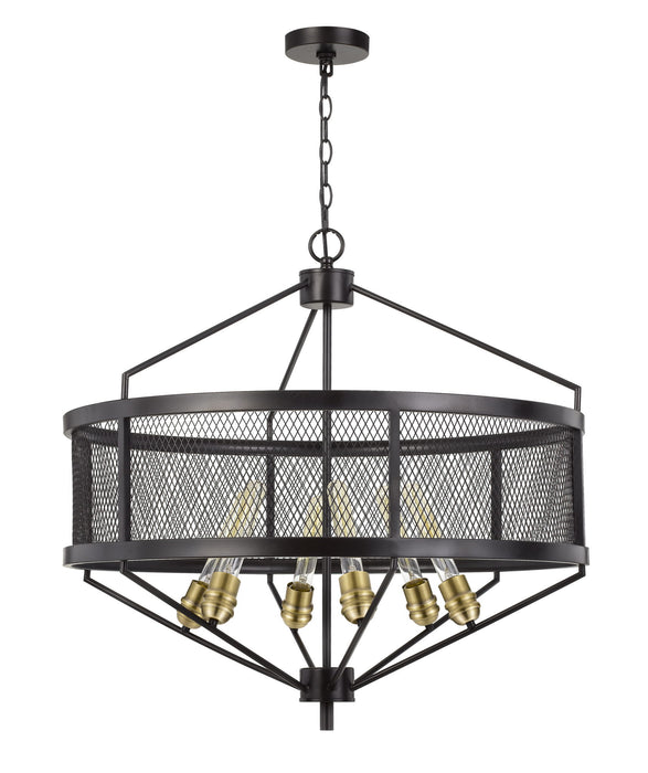 Halle - Chandelier - Black & Antique Brass