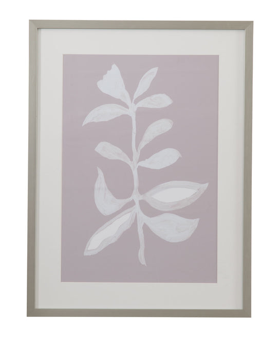 Fresh Leaves II Framed Print - Gray