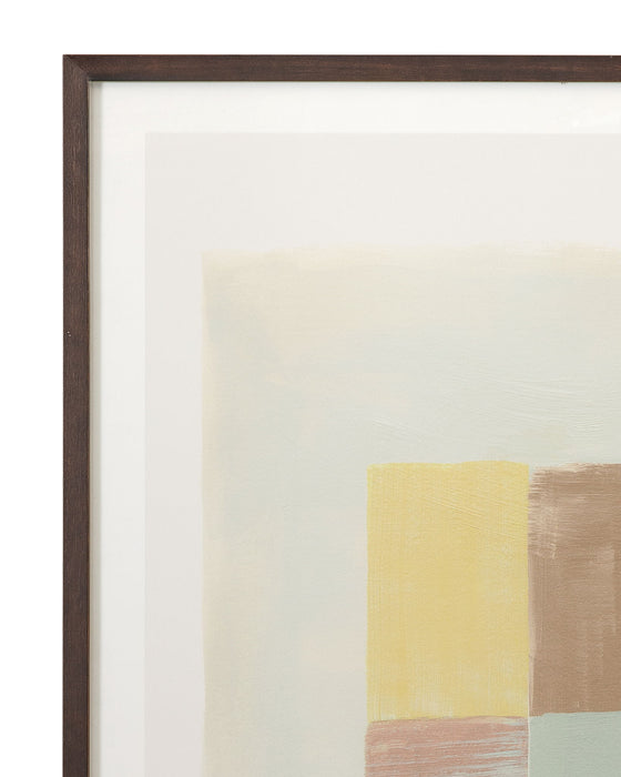 Sunny Patchwork II Framed Print - Gray