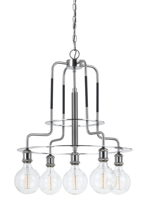 Chandelier - Brushed Steel - 5 Light