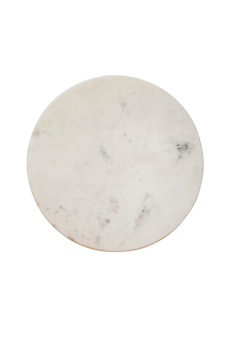 Moira - Side Table - White / Gold