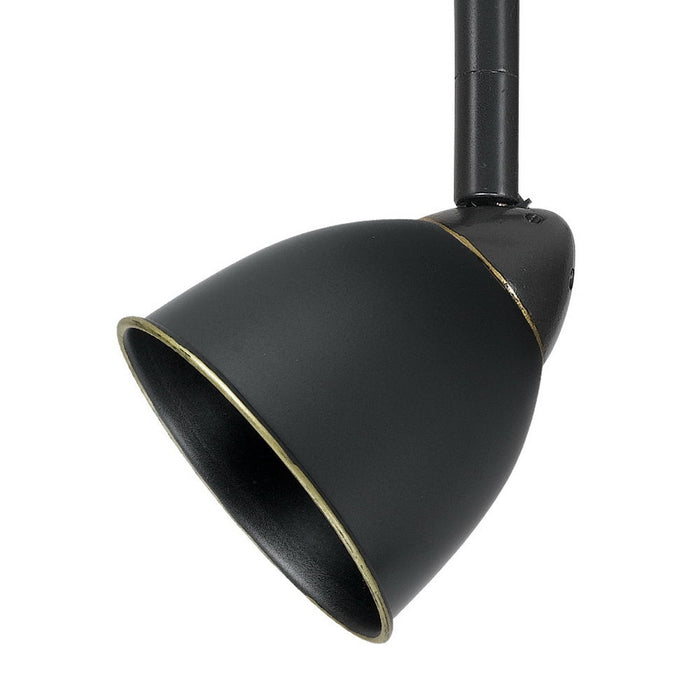 4.87" Height Serpentine Track Head With Shade - Dark Bronze