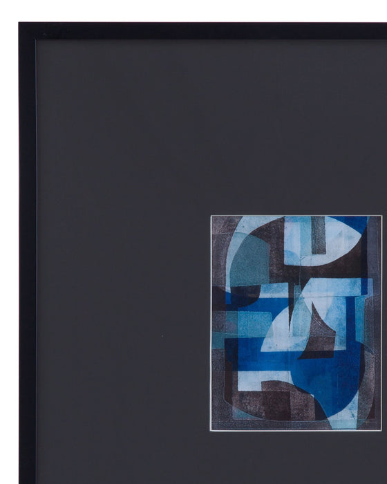 Leo II Framed Print - Black / Blue