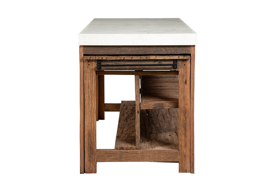 Rustic Marble Island - Light Brown