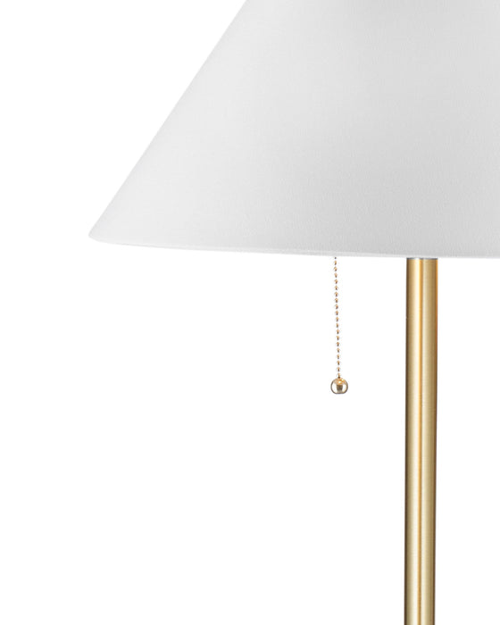 Lenor - Floor Lamp - White / Brass